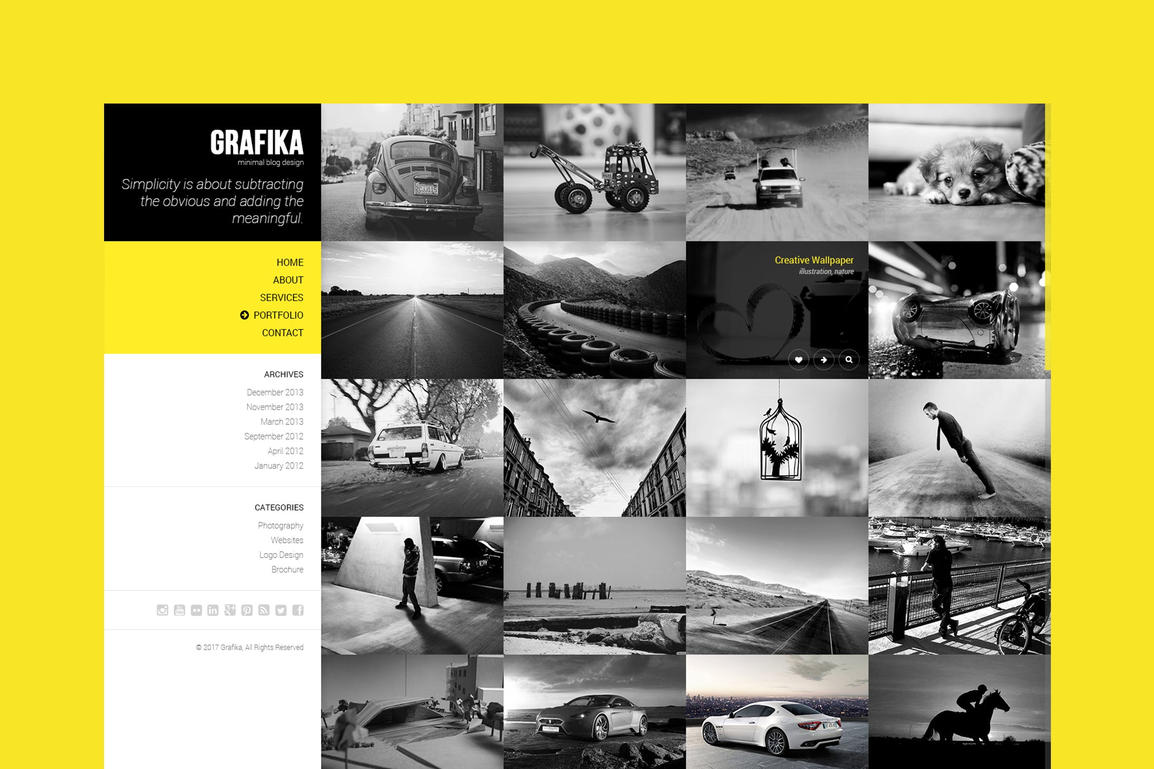 Website templates designed for frequent visual browsing