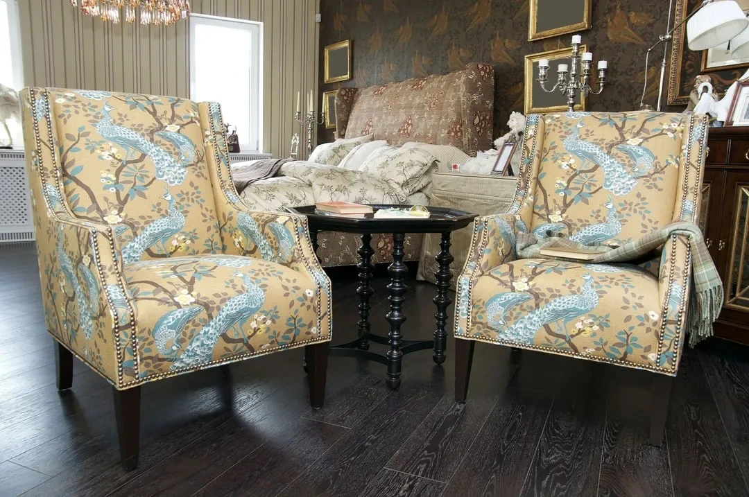 Reupholstered antique furniture by Manilla Upholstery