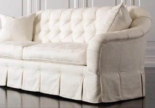 Custom fitted slipcover by Manilla Upholstery