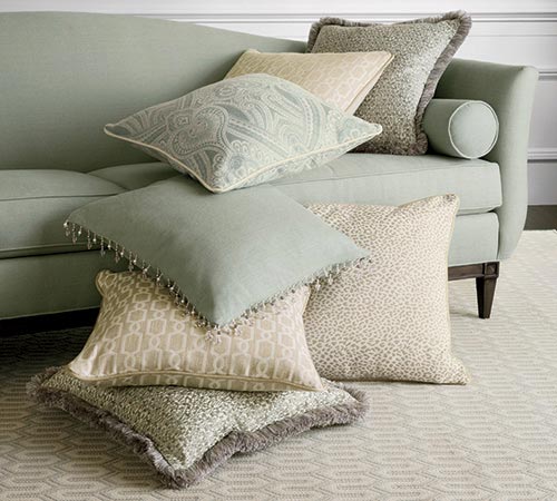 Custom rebuilt sofa cushions by Manilla Upholstery in Northridge, CA