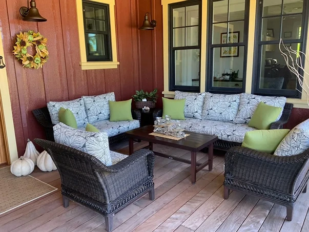Custom outdoor patio cushions by Manilla Upholstery
