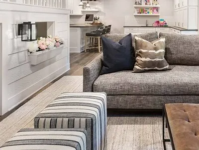 Custom throw pillows by Manilla Upholstery