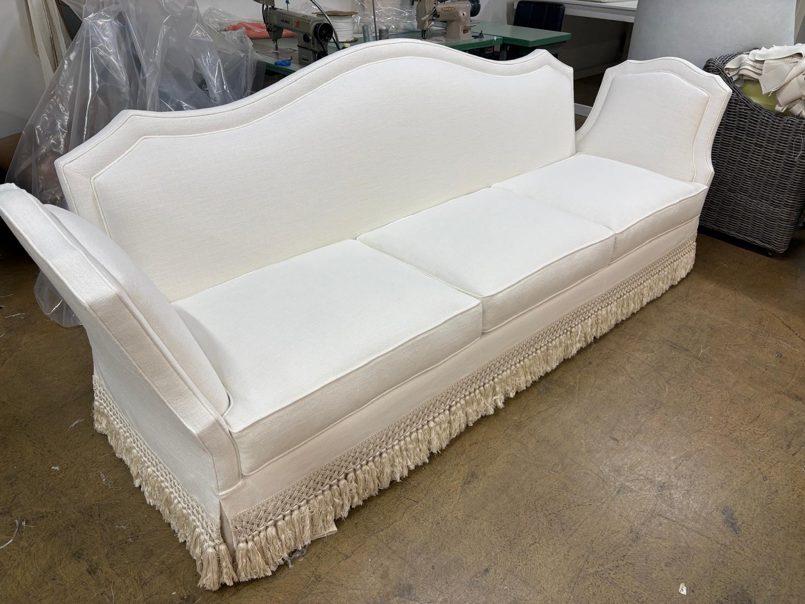 Custom upholstered sofa built by Manilla Upholstery