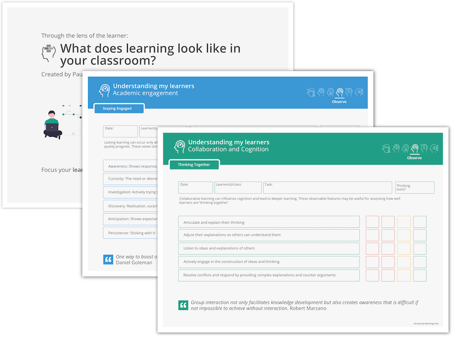 What does behaviour for learning look like