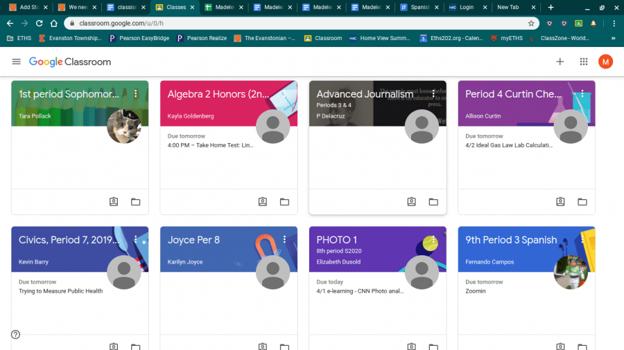 School assignments in Google classroom