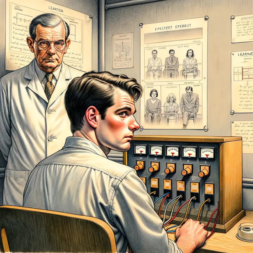 Milgram demonstrating Shocking Obedience