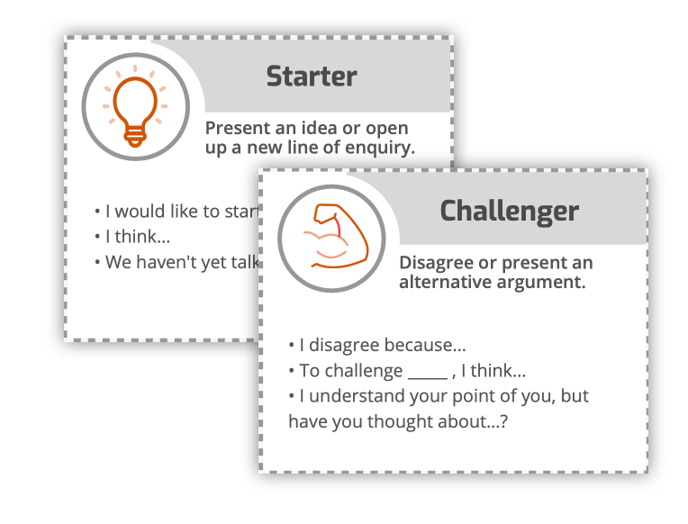 Secondary students engaged in active learning collaborative task with resources