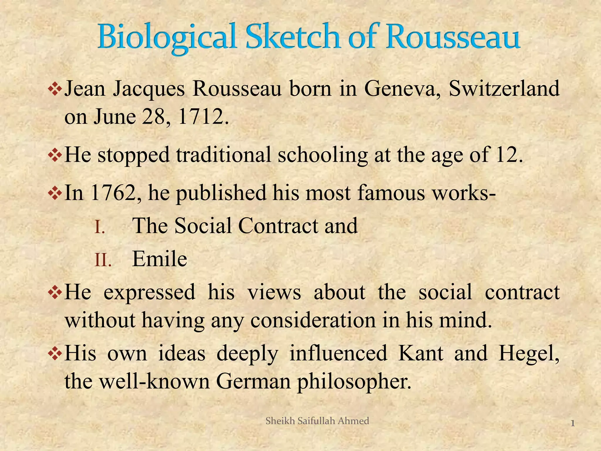Jean Jacques Rousseau