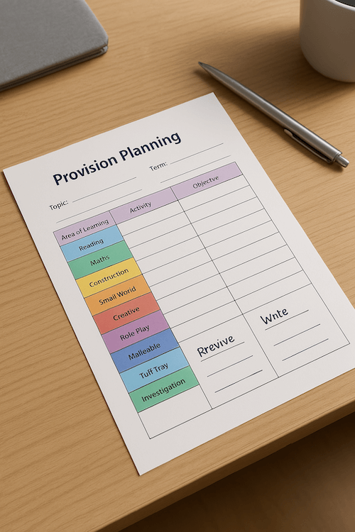 Monitoring effective learning characteristics within continuous provision