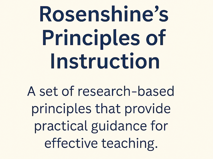 Rosenshine's Principles of Instruction