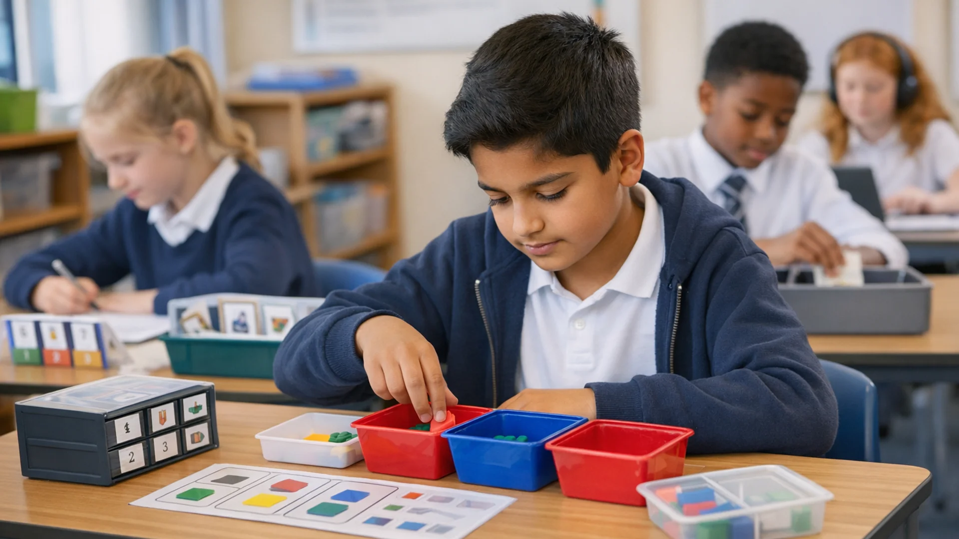 TEACCH Workstations: The Complete Guide to Independent Work Systems for Autism - educational concept illustration