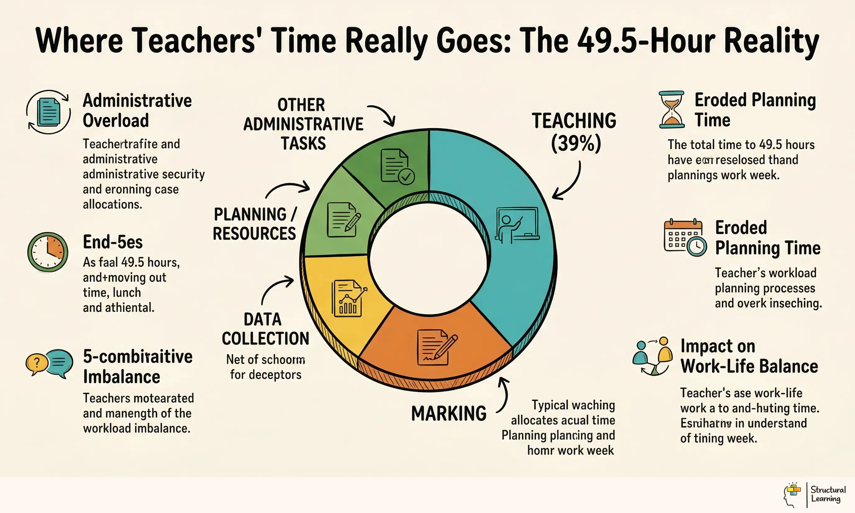 Where Teachers' Time Really Goes: The 49.5-Hour Reality infographic for teachers