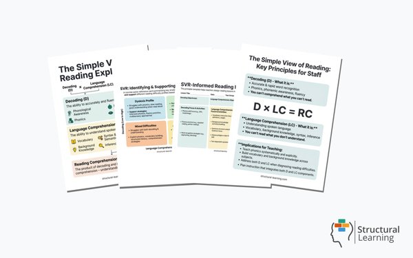 The Simple View of Reading: Teacher's Guide — 4 resources