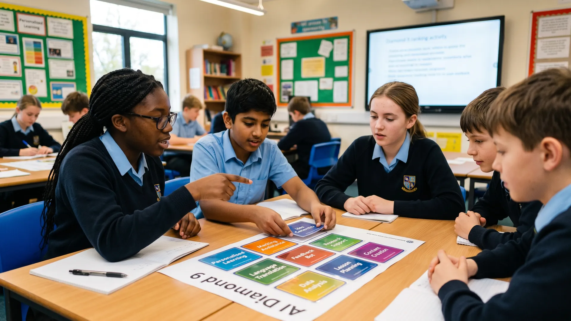 AI Diamond 9: A Ready-to-Run CPD Lesson for Ranking Classroom Uses of AI