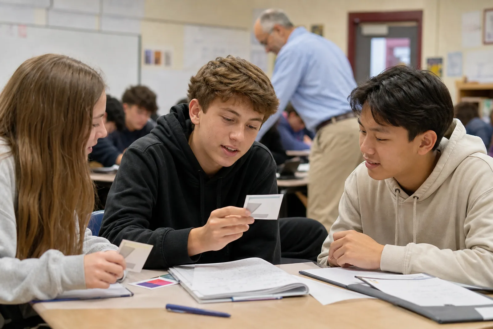 Secondary learners use a self-check routine to compare confidence with evidence from their work.