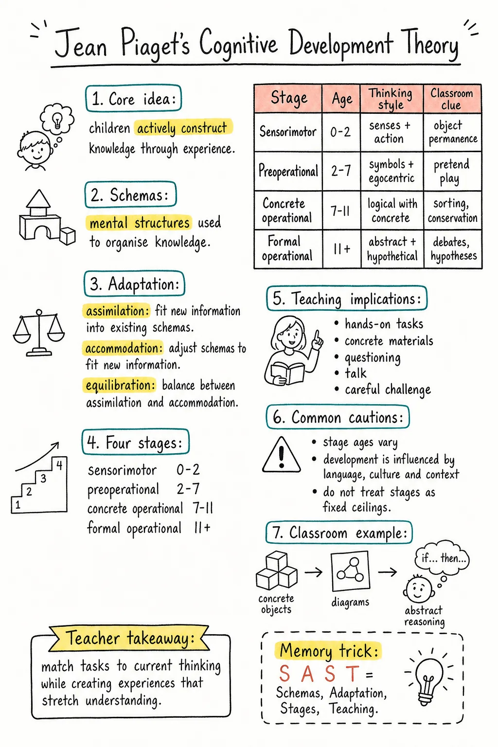 Piaget's Cognitive Development Theory Study Notes preview