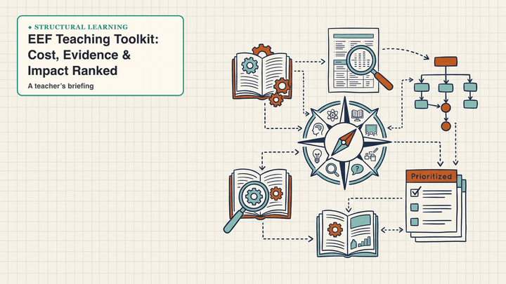 EEF Teaching Toolkit: Cost, Evidence & Impact Ranked — slide preview