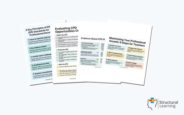 Evidence-Based CPD For Teachers, 4 resources