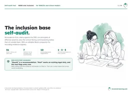 First page of the The Inclusion Base Self-Audit PDF
