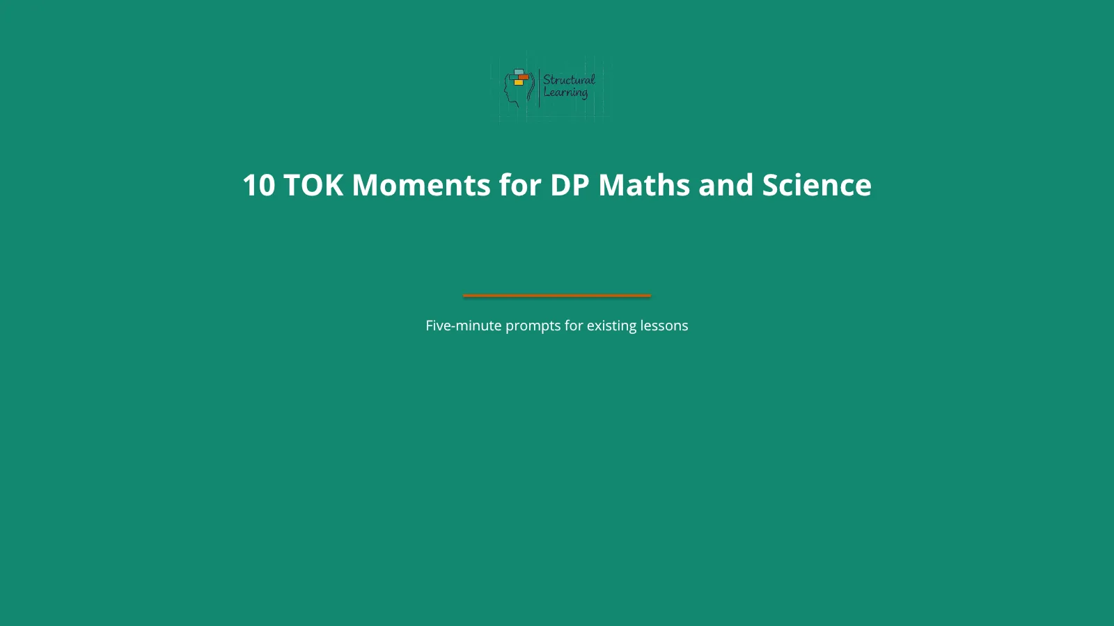 10 TOK Moments for DP Maths and Science - slide preview