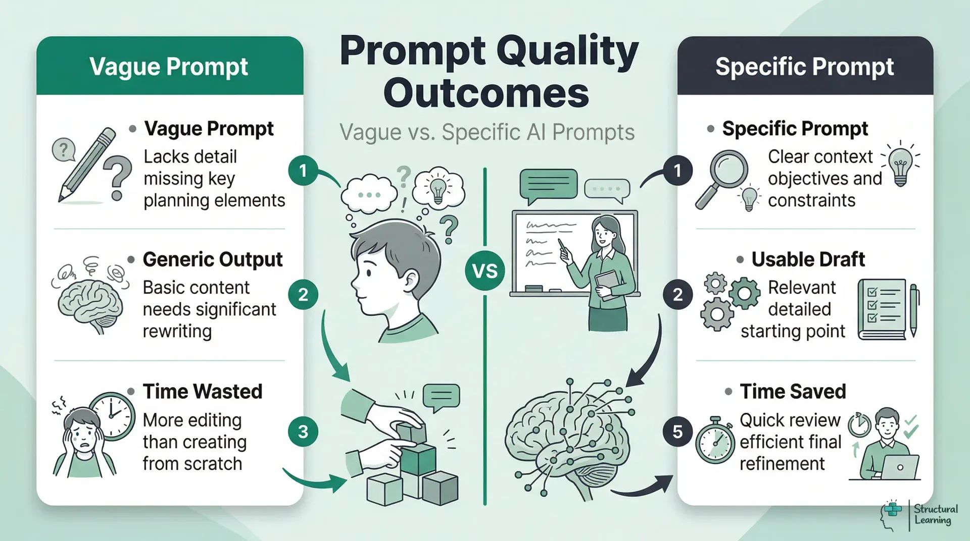 AI lesson planning prompt quality outcomes comparison