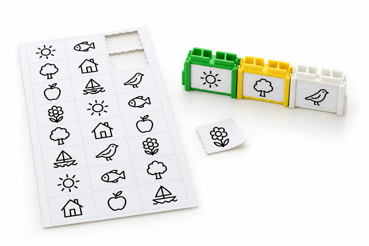 Tear-off printable card inserts beside Writer's Block pieces