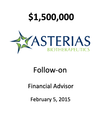 Asterias Biotherapeutics, Inc.