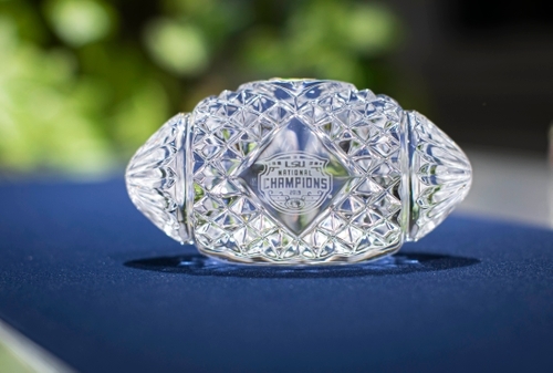 Number 1343 of 5000 limited edition Official Waterford football engraved LSU National Champions 2019.