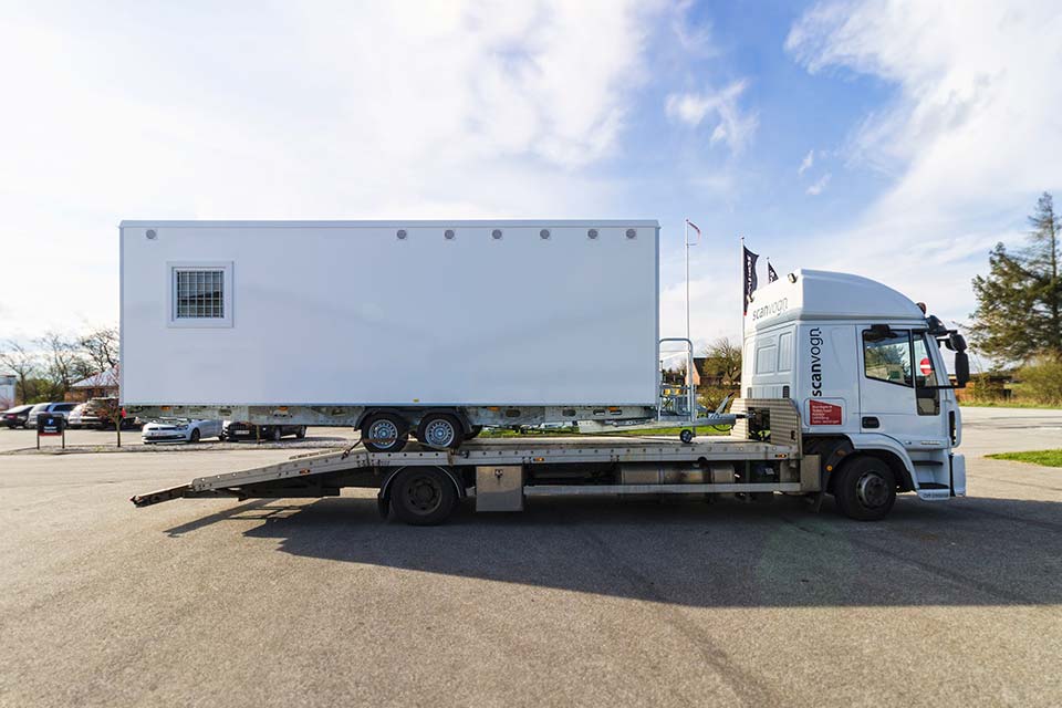 Skurvogn på vej til Sverige