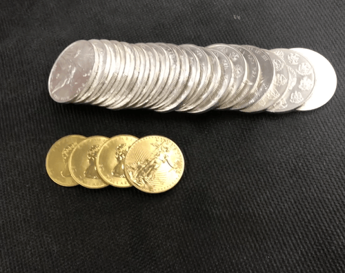 Silver and Golden Coins