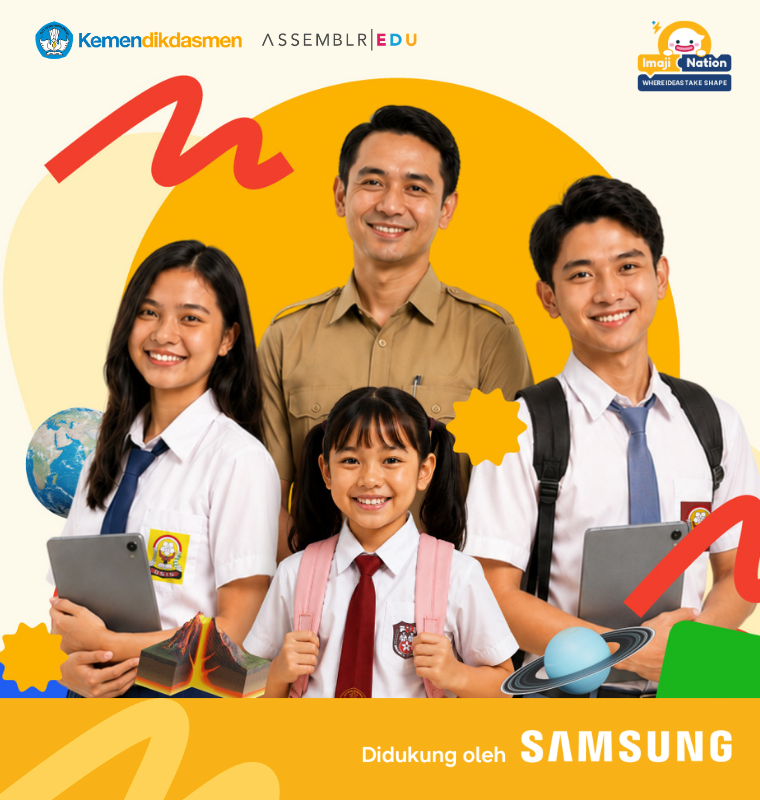 Kolaborasi Kemendikdasmen dan Assemblr EDU, dengan dukungan Samsung menghadirkan kompetisi Koding Visual dan 3D/AR berskala nasional yang mendukung implementasi Kurikulum Nasional di bidang Koding dan Kecerdasan Artifisial.