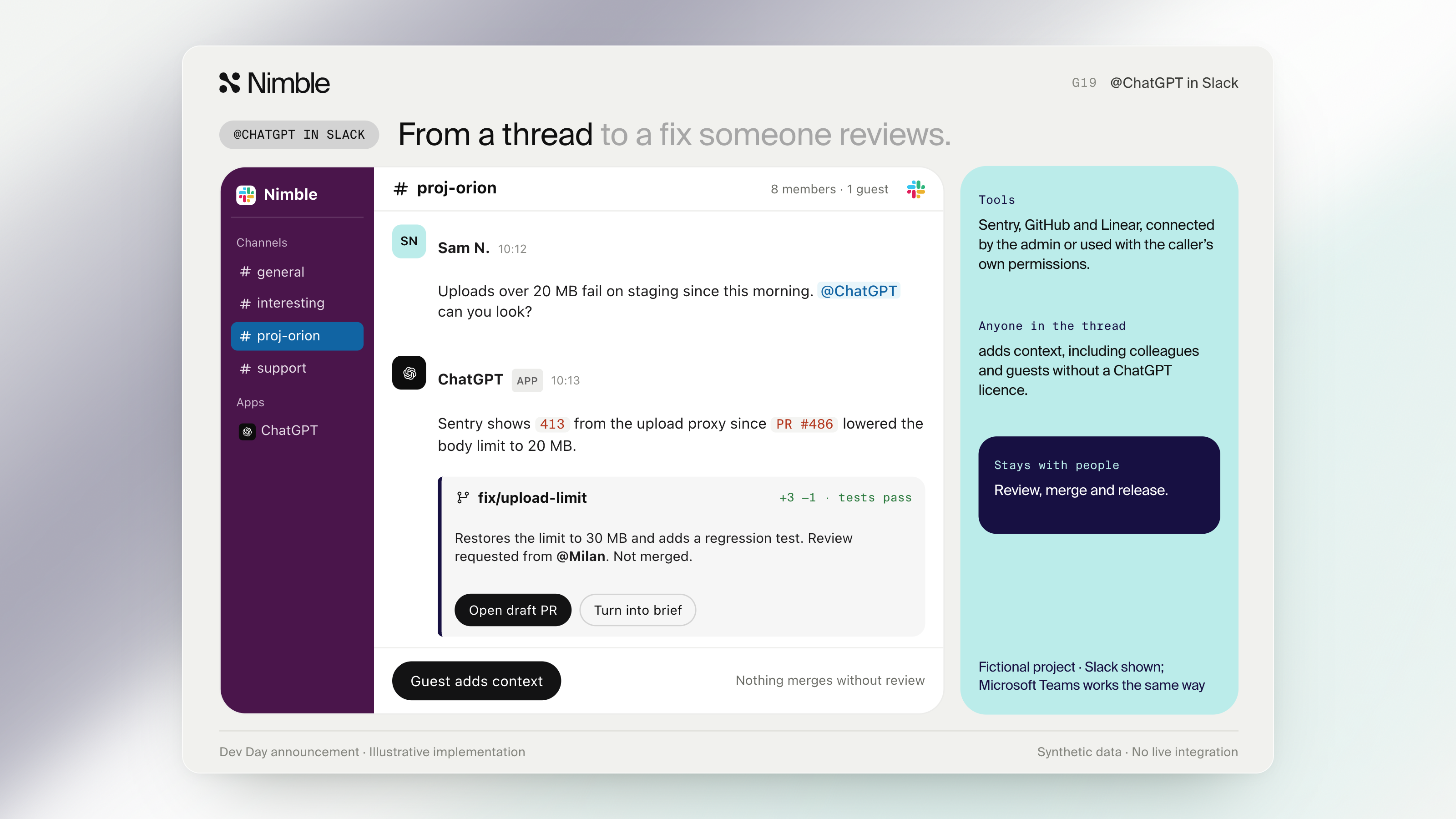 From a thread to a fix someone reviews.
