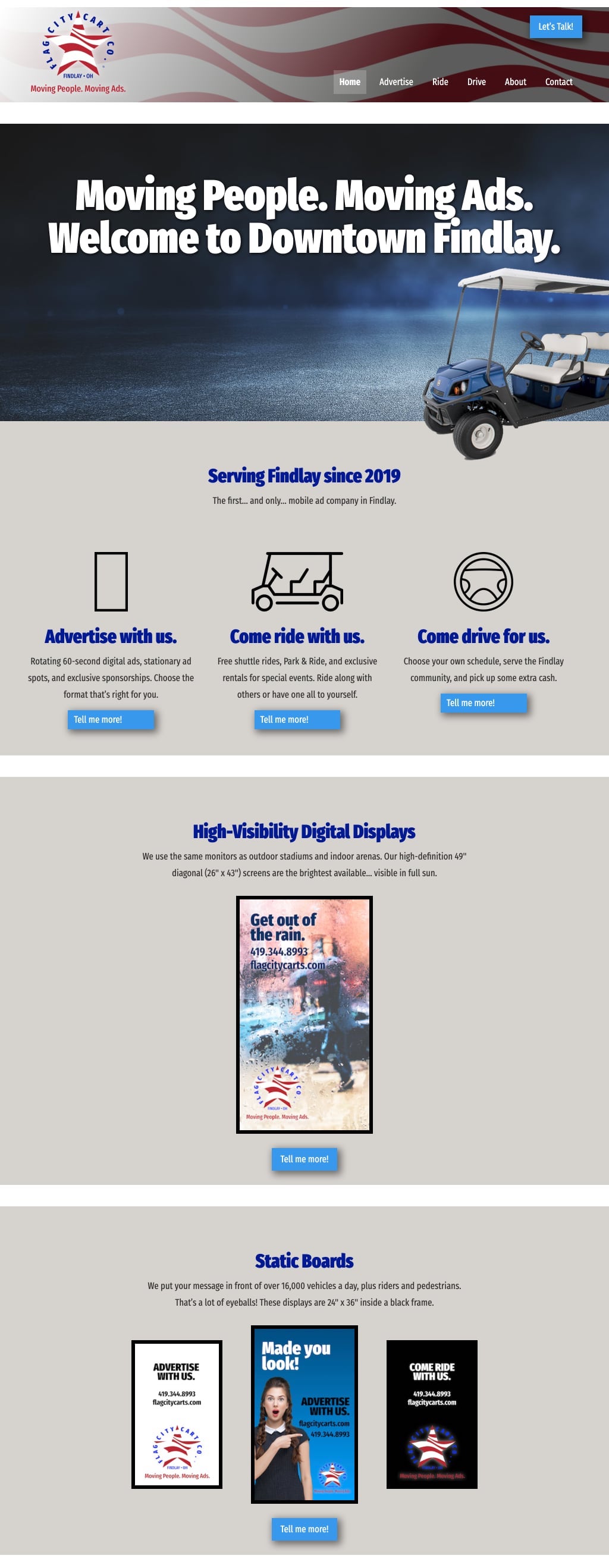 Flag City Carts Web Page