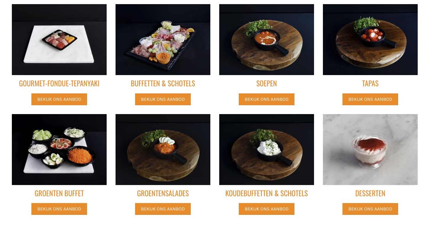 Ambachtelijke feestsuggesties, koude schotels en BUFFET