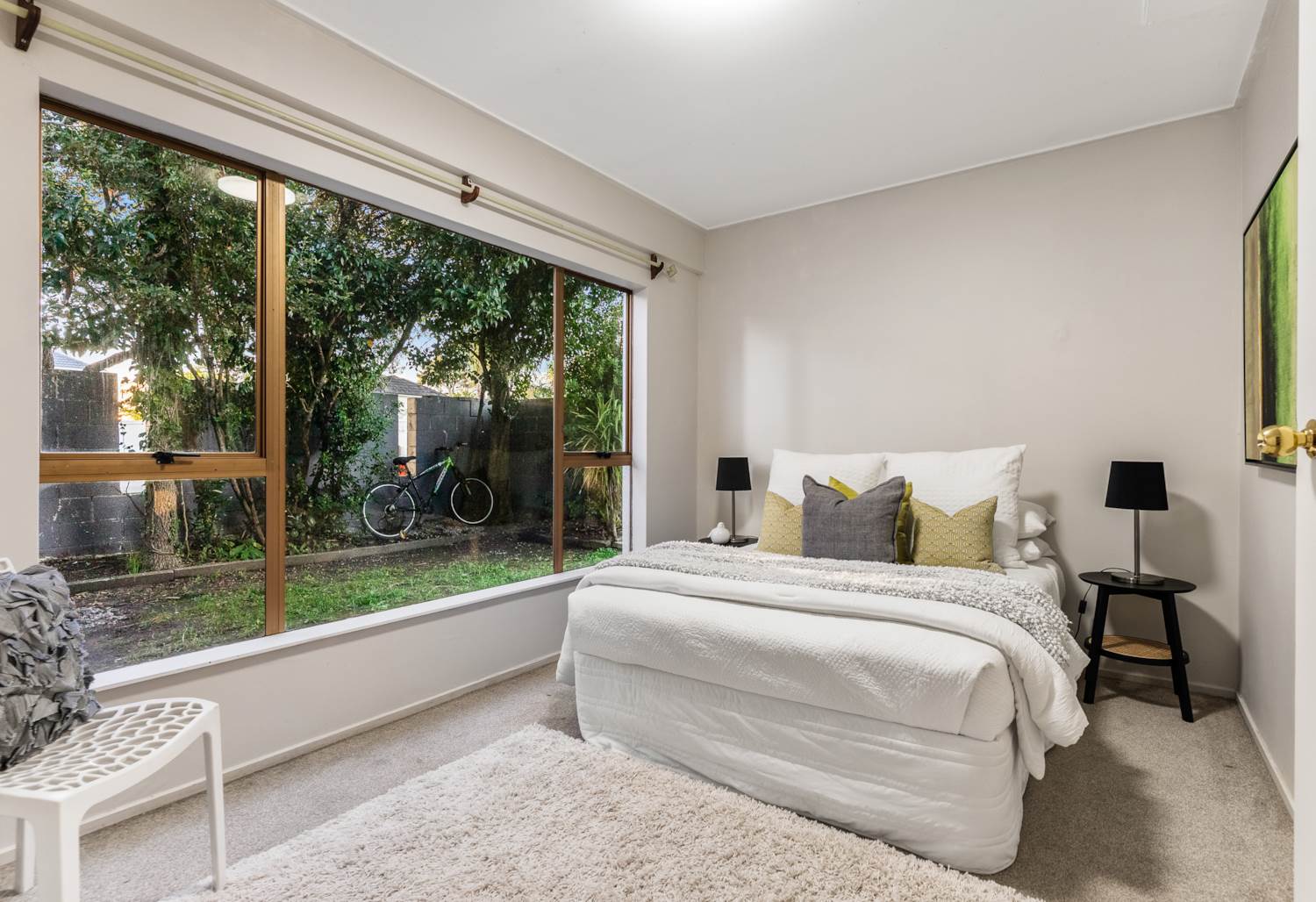 Aberdeen Road, Castor Bay - bedroom with garden window