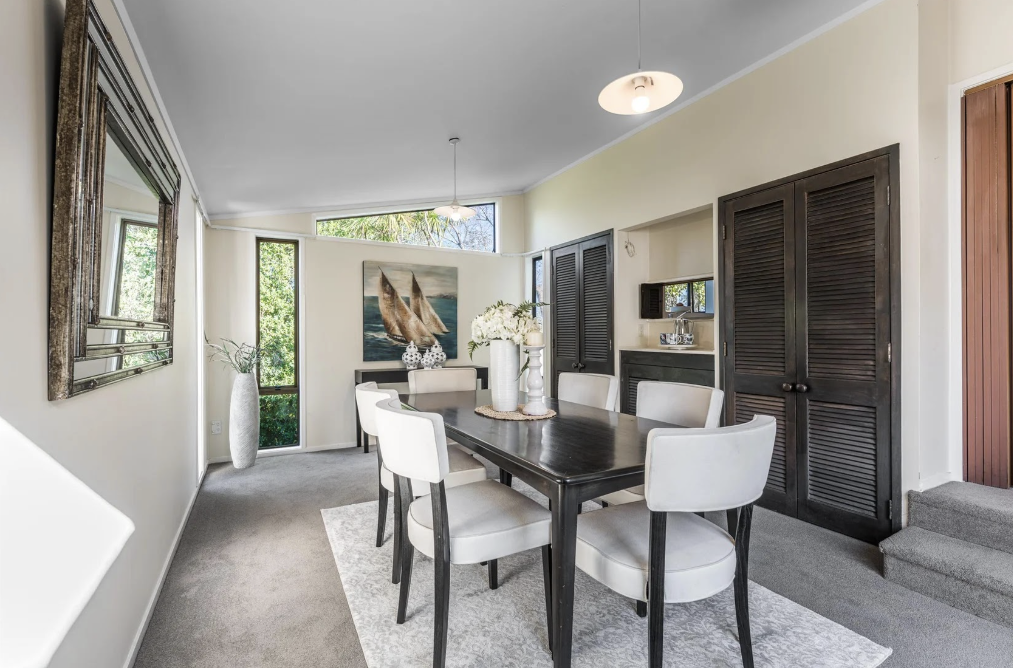 Birkley Road, Bayswater - dining area with mid-century timber