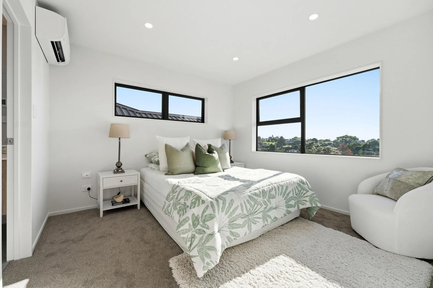 Marlborough Avenue - bedroom with view to rooftops