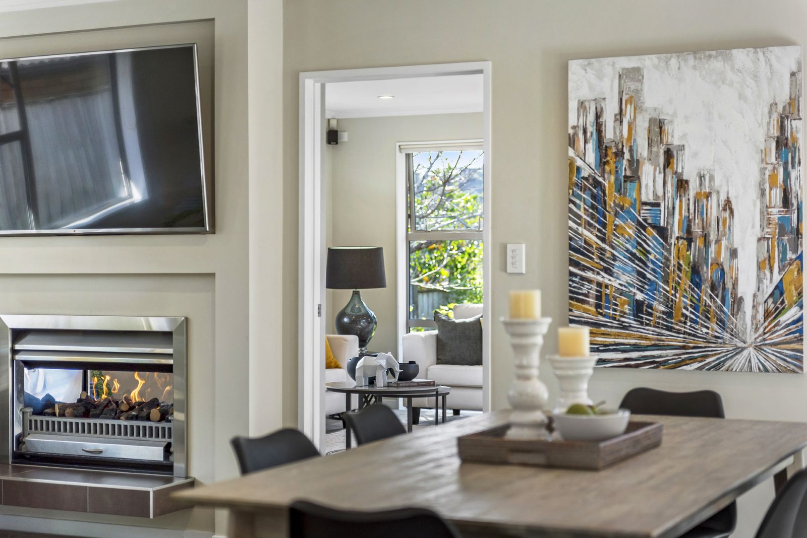 Lemon Grove Lane, Greenhithe - living room with fireplace