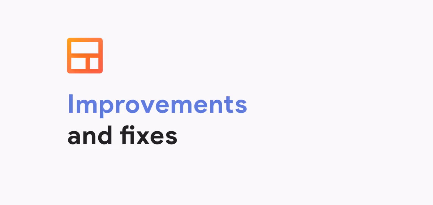 February 2nd: Bug fixes and improvements