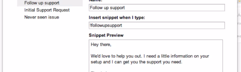 What was that snippet name again….