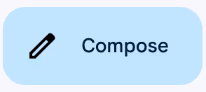 The "Compose" button in Gmail located in Gmail's top left