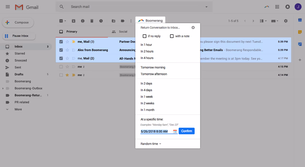 Boomerang for Gmail - Help