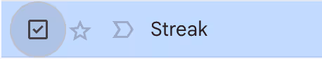 A screenshot of a checked off email in inbox