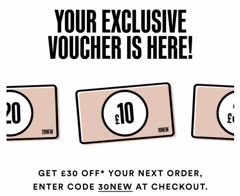 sample template of a discount email