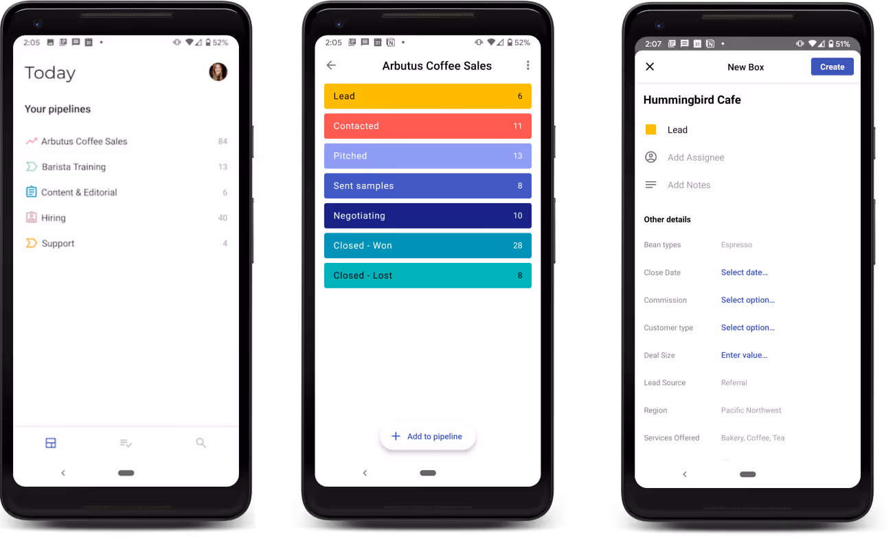 Streak's mobile app for Android