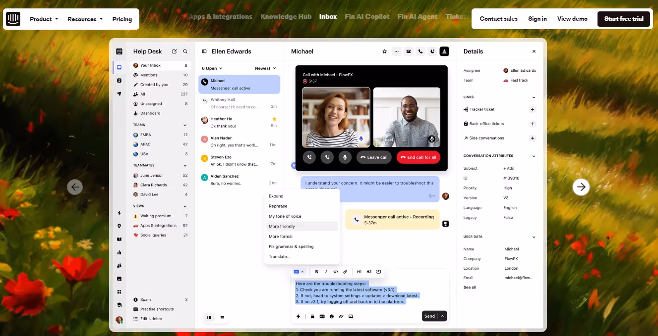 Intercom inbox
