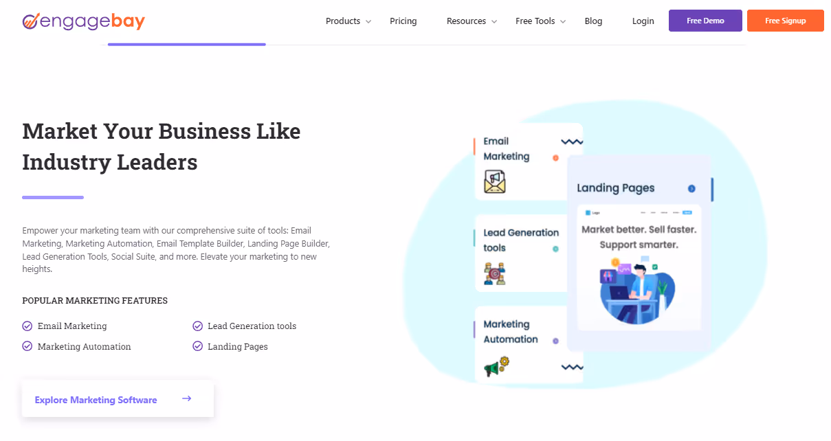 EngageBay marketing features