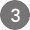 the number three in a grey circle