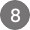 the number eight in a grey circle