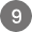 the number nine in a grey circle